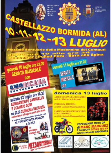Castellazzo celebra gli 80 anni della “Madonnina dei Centauri” con un weekend di eventi tra motori e musica