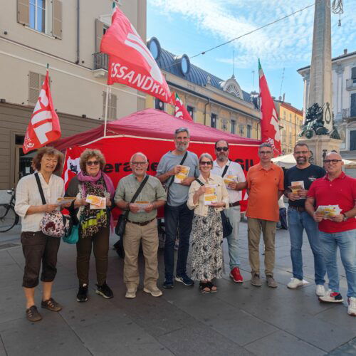 Cgil in piazza ad Alessandria per chiedere più sanità, lavoro e trasporti: “Apriremo una vertenza sociale”