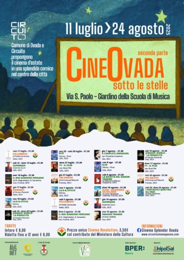 “CineOvada sotto le stelle”: i film in programmazione fino al 24 agosto
