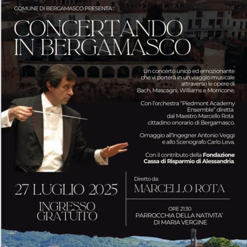 Domenica a Bergamasco concerto dell’Orchestra Piedmont Academy Ensemble diretta dal maestro Rota