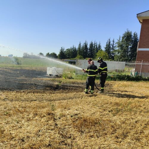 Spento a Oviglio un incendio di sterpaglie: lieve malore per una donna, soccorsa dal 118