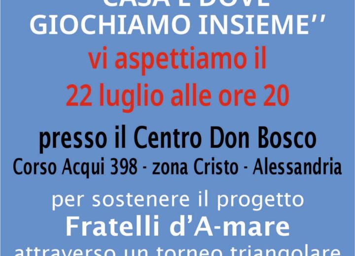 Ad Alessandria la partita solidale per il progetto “Fratelli d’A-Mare” della Fondazione per l’Infanzia Ronald McDonald