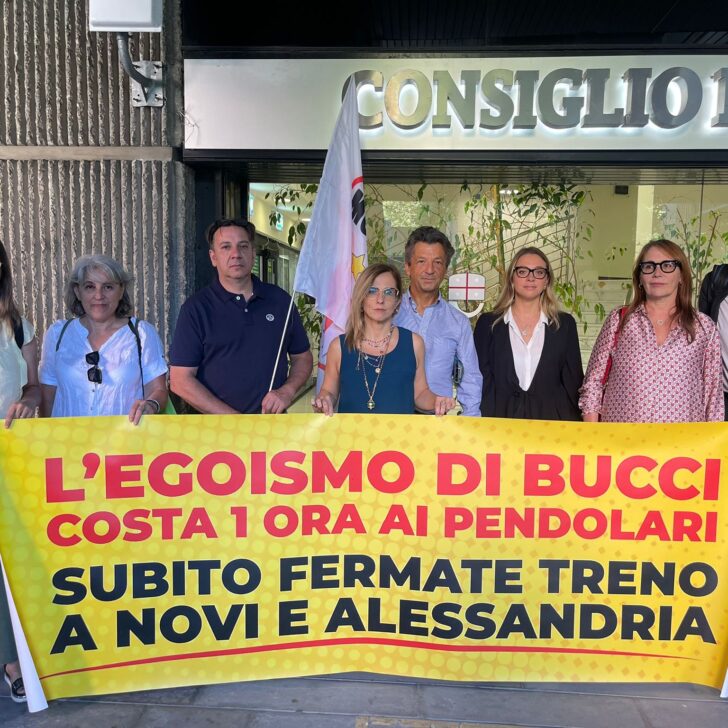 Chiusura Ponte Bressana, presidio M5s in Regione Liguria. Coluccio: “Solo un treno si fermerà ad Alessandria”