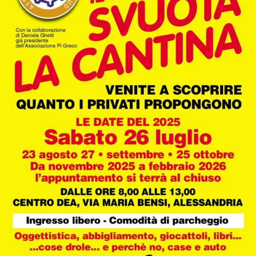 Il 28 luglio torna Svuota la Cantina ad Alessandria