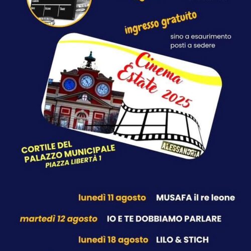 Al via “Cinema Estate 2025” ad Alessandria: questa sera “Mufasa – Il re leone” nel cortile di Palazzo Rosso