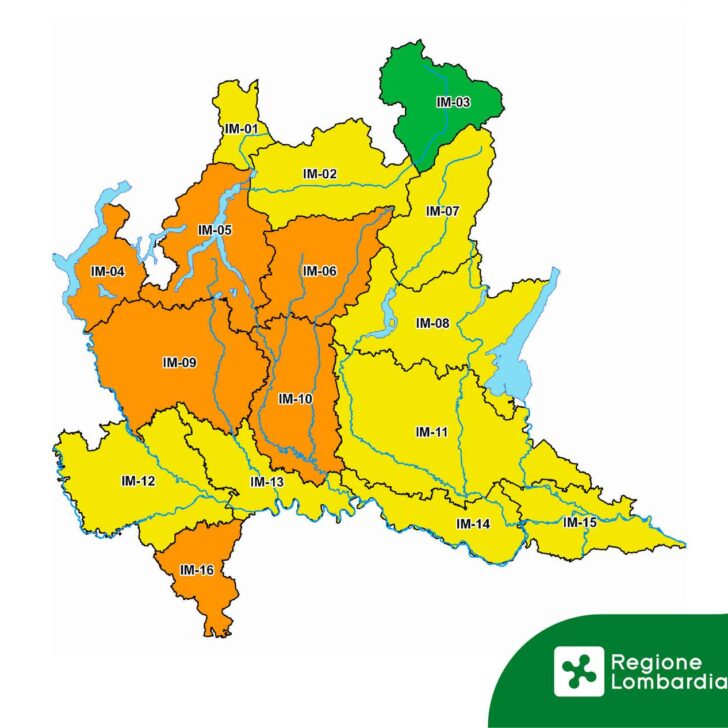 Allerta gialla e arancione in Lombardia fino a domani