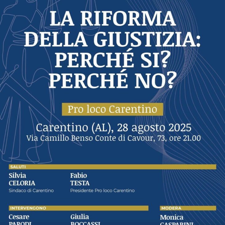 A Carentino si parla della riforma della giustizia con Cesare Parodi, Presidente Anm