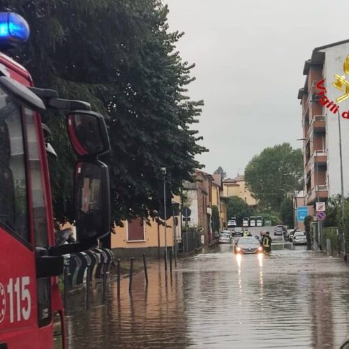Maltempo: tanti disagi nel pavese, oltre 100 interventi dei Vigili del Fuoco