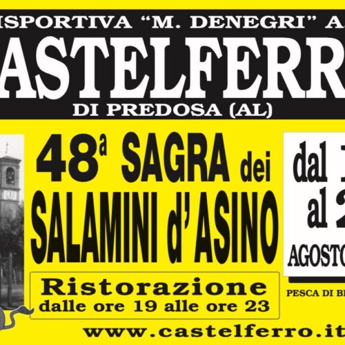 A Castelferro torna la Sagra dei Salamini d’Asino
