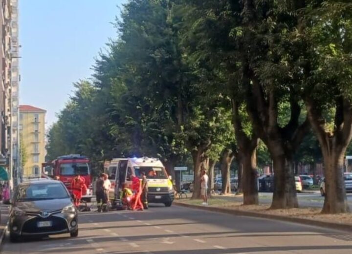 Ciclista soccorso in via XX Settembre: intervento di Vigili del Fuoco e 118