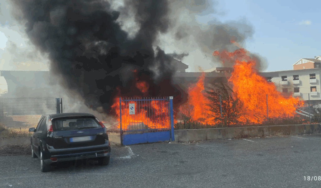 incendio Cristo Alessandria 18 agosto 2025