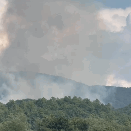 Vasto incendio di un bosco tra Belforte e Rossiglione