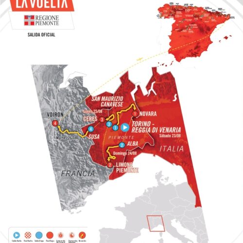 Ancora Piemonte per la Vuelta: domenica partenza da Alba e arrivo a Limone