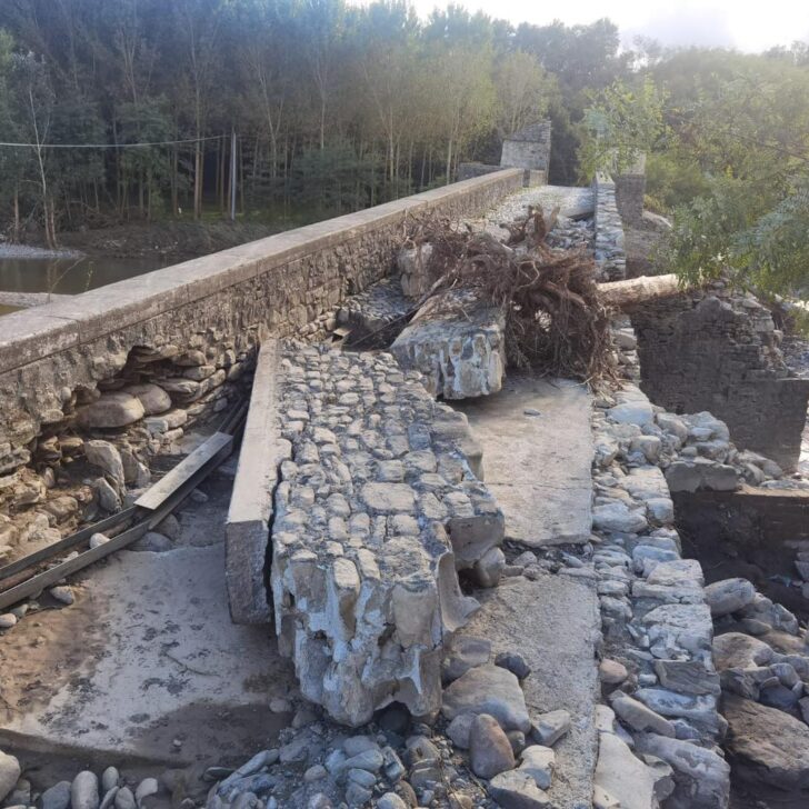 Seriamente danneggiato il ponte romanico di San Rocco