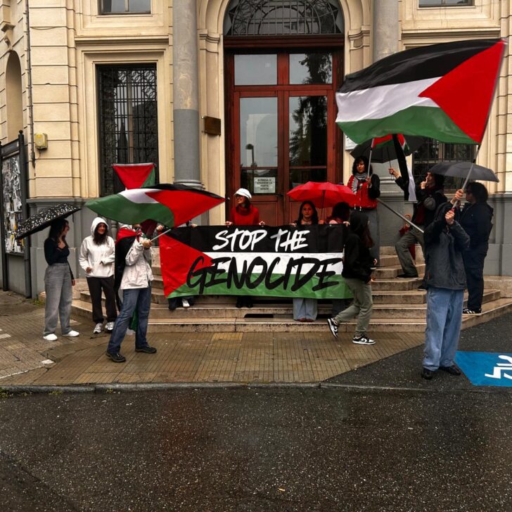 Alessandria, studenti bloccano il Saluzzo-Plana in sostegno alla Global Sumud Flotilla