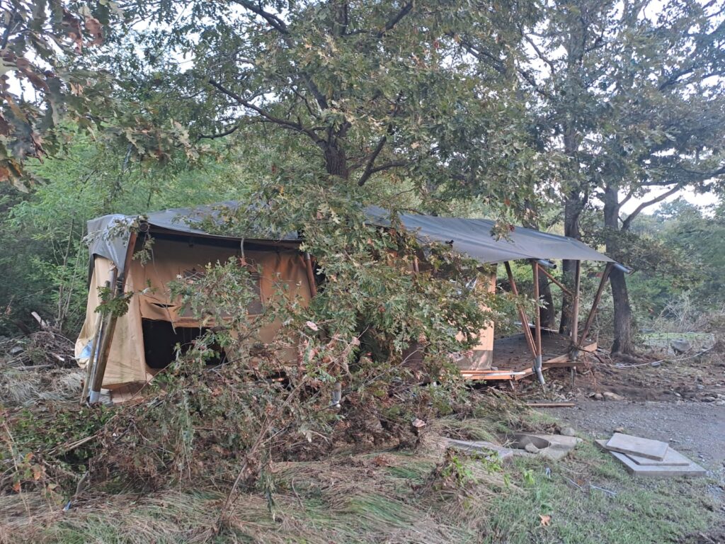 Campeggio devastato maltempo Spigno Monferrato 22 settembre