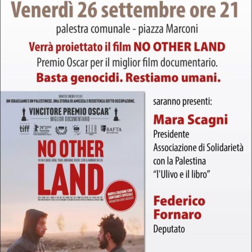 Basta genocidi: Venerdì 26 la proiezione del film No Other Land