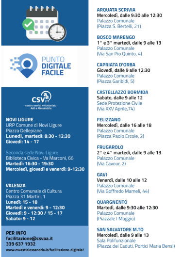 Il digitale a portata di tutti: nuovi Punti di Facilitazione e incontri formativi con il CSVAA