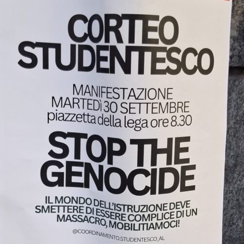 Gaza, martedì ad Alessandria il corteo studentesco tra le vie del centro: “È importante alzare la voce”