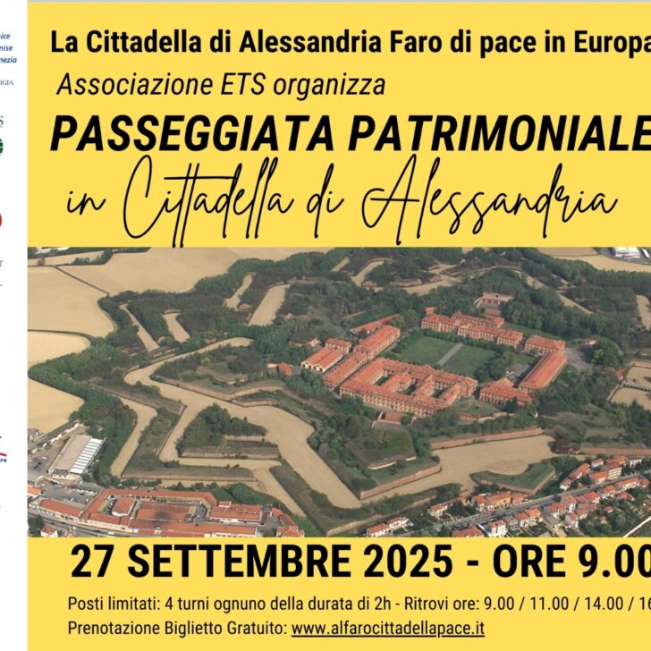 Giornate Europee del Patrimonio: sabato passeggiata alla Cittadella di Alessandria
