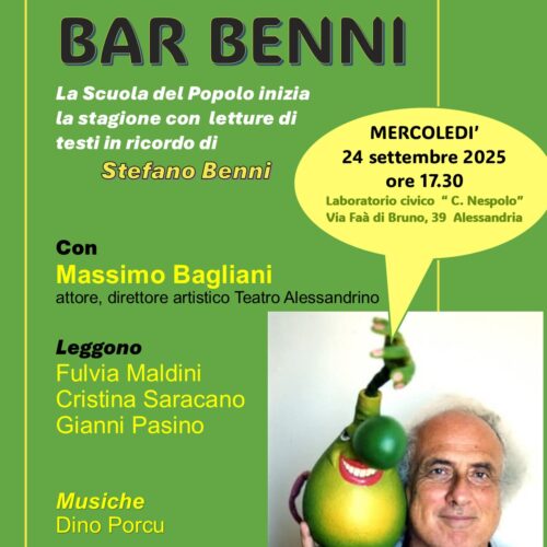 Ad Alessandria si ricorda Benni con le letture di Massimo Bagliani