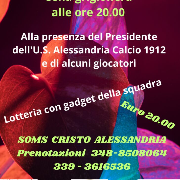 Lunedì 6 ottobre il presidente dell’Alessandria calcio al Grigi Club Marescalco