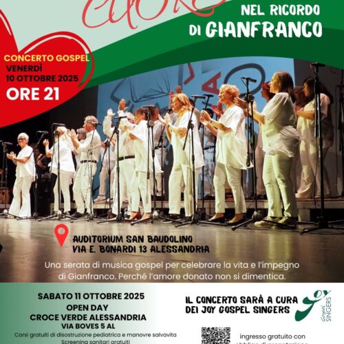 La Croce Verde apre le porte: stasera i Joy Gospel Singers, domani incontri e laboratori