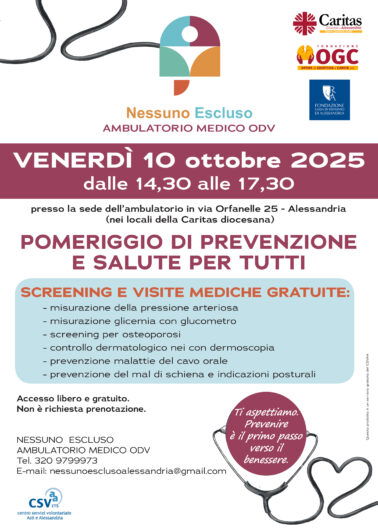 Visite e screening gratuiti per tutti: l’ambulatorio medico “Nessuno Escluso” apre le porte alla prevenzione