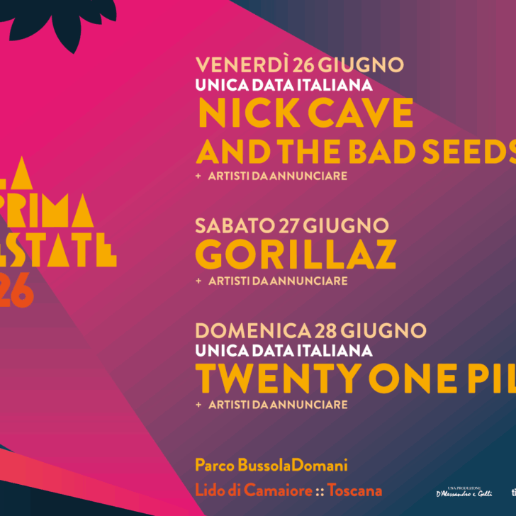 Nick Cave, Gorillaz e Twenty One Pilots sono artisti annunciati per La Prima Estate 2026