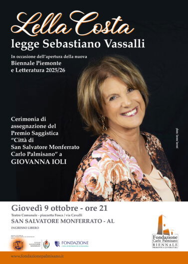 Lella Costa inaugura la nuova Biennale Palmisano: a San Salvatore uno spettacolo dedicato a Sebastiano Vassalli