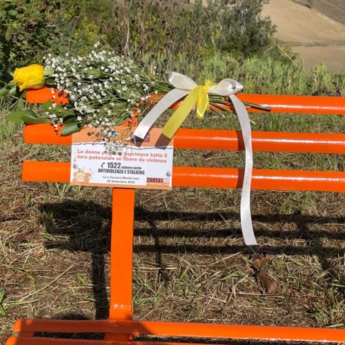 Una panchina arancione anche a Borgoratto dopo quella a Lu e Cuccaro: non solo simboli ma presidi antiviolenza