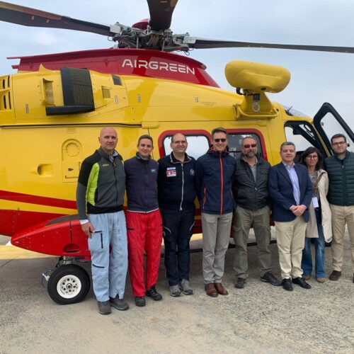 Delegazione da Madrid in visita alla base di elisoccorso di Alessandria: confronto internazionale sull’emergenza sanitaria