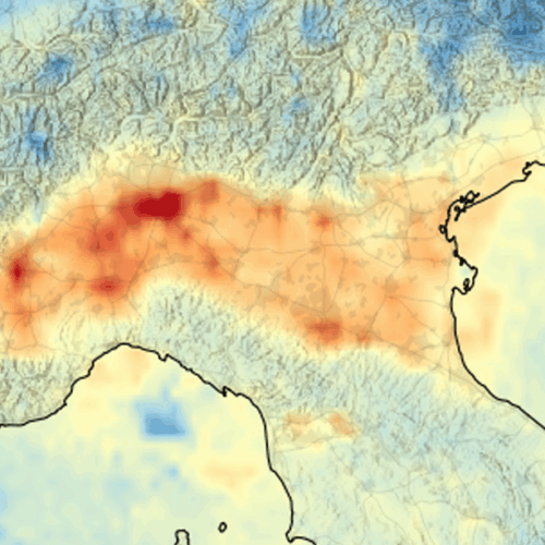 Sentinel-4 mostra l’inquinamento della pianura Padana dallo spazio