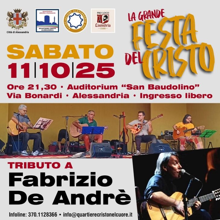 Alla Festa del Cristo un viaggio nella poesia di De André con il concerto de “Le Quattro Chitarre”