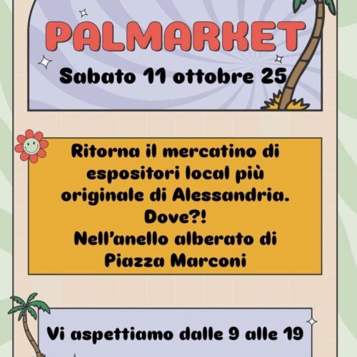 Sabato in piazza Marconi il PalMarket, il mercatino di espositori locali