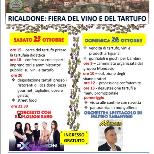 Ricaldone celebra il gusto e la tradizione con la Fiera del Vino e del Tartufo