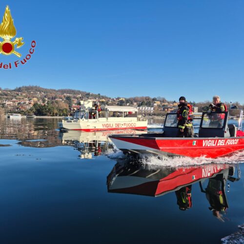 Addestramento sul lago Viverone per i Vigili del Fuoco di Alessandria