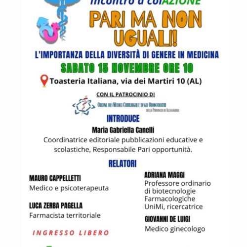 L’importanza della diversità di genere in medicina: l’incontro sabato 15 novembre