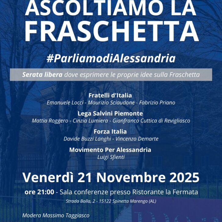 Ascoltiamo la Fraschetta: incontro con il centrodestra di Alessandria
