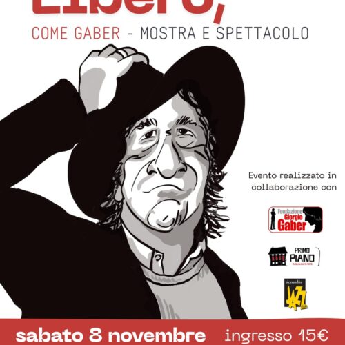 “LIBERO, come Gaber”: una serata per celebrare libertà, arte e pensiero alla Casa di Quartiere di Alessandria