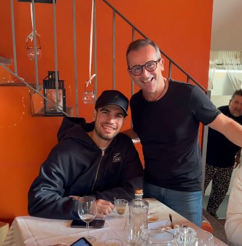 Carlos Alcaraz a pranzo a Vignale: risotto e tagliata per il numero 1 del mondo