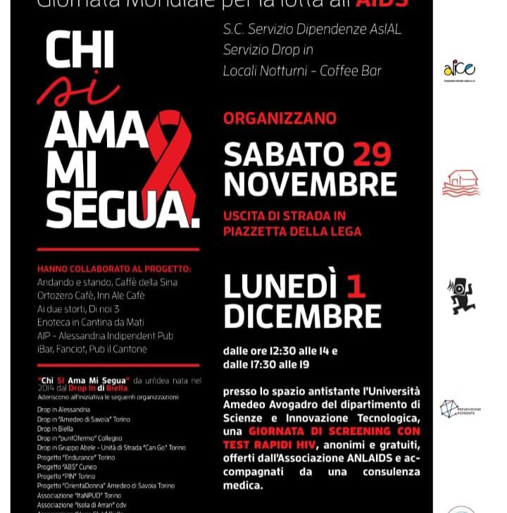 Campagna di sensibilizzazione in centro e test anonimi: Asl di Alessandria in prima linea contro l’Aids