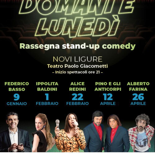 Nel 2026 a Novi Ligure la prima rassegna di stand-up comedy con artisti di fama nazionale