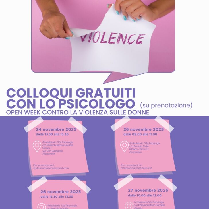 Colloqui gratuiti con psicologi per prevenire e contrastare violenza sulle donne