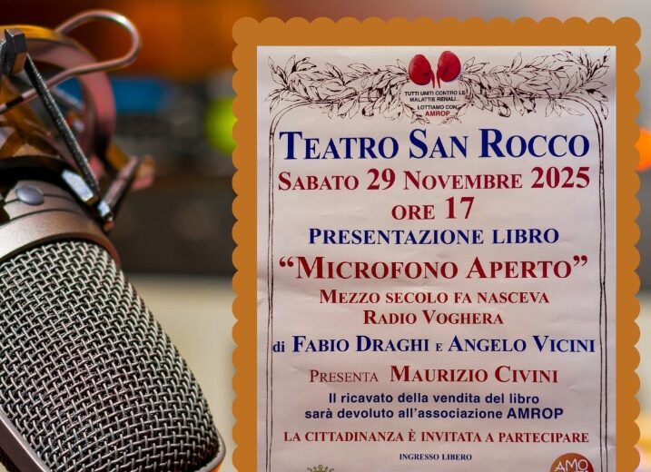 Mezzo secolo di Radio Voghera, la voce di una comunità. Sabato la presentazione del libro “Microfono Aperto”