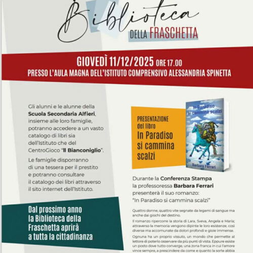 Giovedì 11 inaugurazione della Biblioteca della Fraschetta