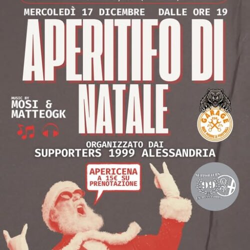 Mercoledì a Valenza aperitivo per tutti i tifosi dell’Alessandria Calcio promosso dai Supporters