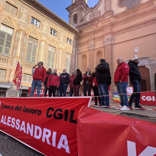 Sciopero generale della Cgil a Novi Ligure per l’ex Ilva: “Il lavoro deve marciare con pari dignità in tutti i settori”