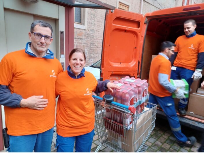 Colletta alimentare nello stabilimento Syensqo: donati 1.150 kg di cibo e 5 mila euro a Casa San Francesco