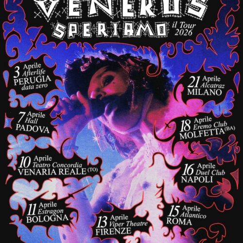 Venerus ha annunciato le date di “Speriamo – Il Tour 2026”